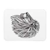 Magnet Flexible Tête de lion à motifs ethniques (Horizontal)