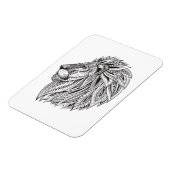 Magnet Flexible Tête de lion à motifs ethniques (Côté Gauche)