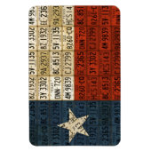 Magnet Flexible Texas Flag Licence Plate Art Lone Star State (Vertical)