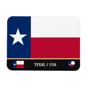 Magnet Flexible Texas Flag & Texas State/travel America