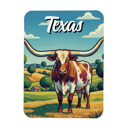 Magnet Flexible Texas longhorn (Vertical)