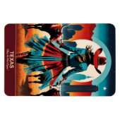 Magnet Flexible Texas Travel : là où l'Occident commence à être fl (Horizontal)