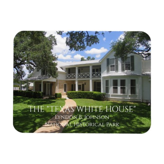Magnet Flexible Texas White House, Lyndon B. Johnson Carte postale (Horizontal)