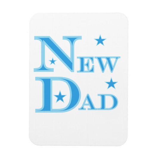 Magnet Flexible Texte Bleu Nouveau Cadeaux Papa (Vertical)