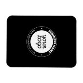 Magnet Flexible Texte circulaire modifiable et Modèle de logo télé (Horizontal)