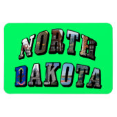 Magnet Flexible Texte de l'image du Dakota du Nord (Horizontal)