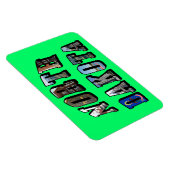 Magnet Flexible Texte de l'image du Dakota du Nord (Côté Droit)