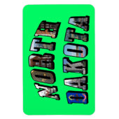 Magnet Flexible Texte de l'image du Dakota du Nord (Vertical)