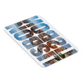Magnet Flexible Texte de Lisbonne composé vieille ville vue avec r (Côté Droit)