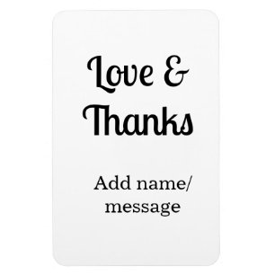 Magnet Flexible texte de message de nom d'entreprise amour et reme