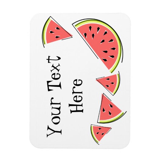 Magnet Flexible Texte des pièces de pastèque (Vertical)