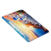 Magnet Flexible Texte personnalisé Coucher de soleil Santorin Grèc (Côté Droit)