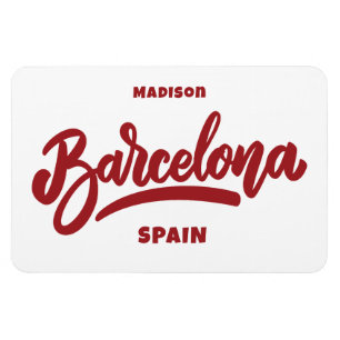 Magnet Flexible Texte personnalisé et couleur Barcelone