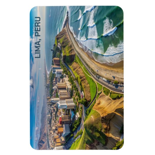 Magnet Flexible Texte personnalisé Lima, Pérou (Vertical)