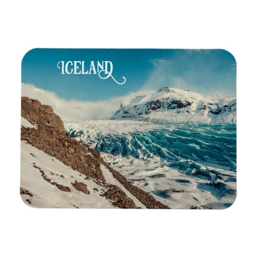 Magnet Flexible Texte personnalisé Solheimajokull, Islande (Horizontal)