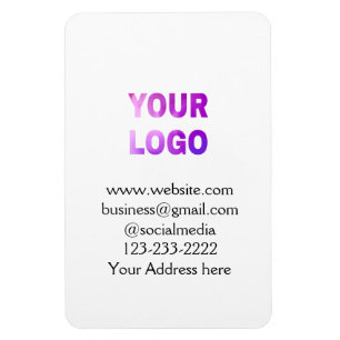 Magnet Flexible texte simple minimal ajoutez votre logo/design ici