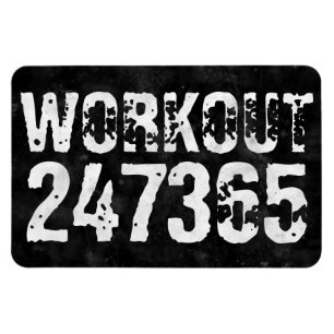 Magnet Flexible Texte usé et rayé Workout 247365 vintage
