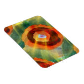 Magnet Flexible texture artistique Eau abstraite verte, orange, ce (Côté Droit)