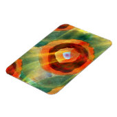 Magnet Flexible texture artistique Eau abstraite verte, orange, ce (Côté Gauche)