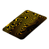 Magnet Flexible Texture de tourbillons noir jaune or (Côté Gauche)