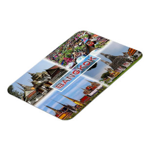 Magnet Flexible TH Bangkok - Wat Pho - Marché flottant - Gran Pala