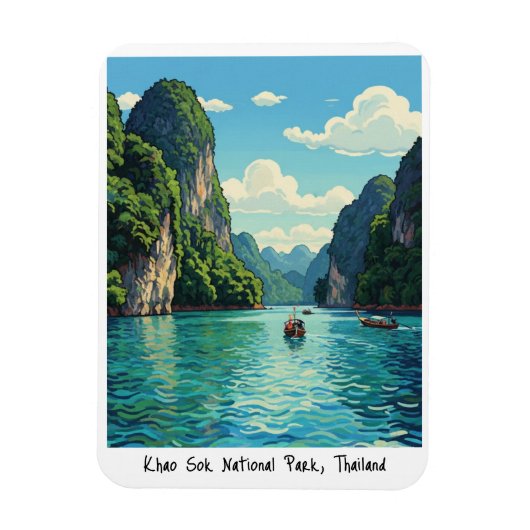 Magnet Flexible Thailand Khao Sok National Park Travel (Vertical)