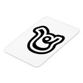 Magnet Flexible Thaïlande Numéro 4 / Quatre / ๔ (Voir/Si) Script t (Côté Gauche)