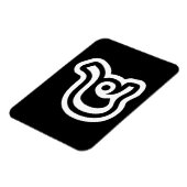 Magnet Flexible Thaïlande Numéro 4 / Quatre / ๔ (Voir/Si) Script t (Côté Gauche)