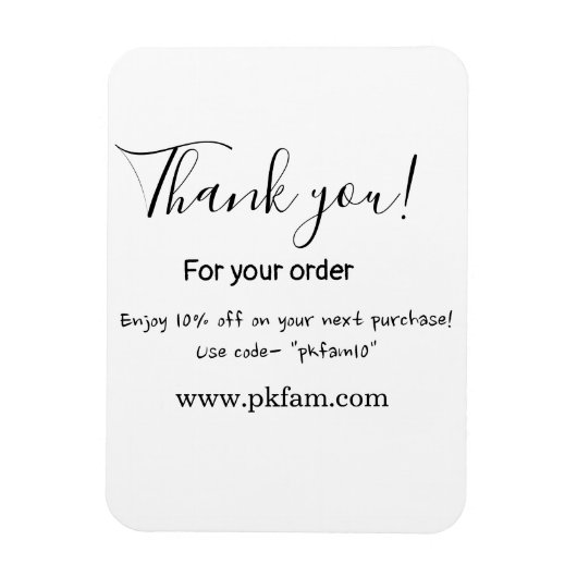 Magnet Flexible Thank you for purchase pink family business detail (Vertical)