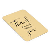 Magnet Flexible Thank you from add name yellow Pastel boho wedding (Côté Droit)