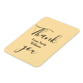 Magnet Flexible Thank you from add name yellow Pastel boho wedding (Côté Gauche)