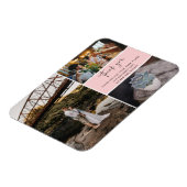 Magnet Flexible Thank You Pink Photo Collage Wedding (Côté Gauche)