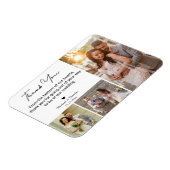Magnet Flexible thank you wedding 3 photos collage modern chic (Côté Gauche)