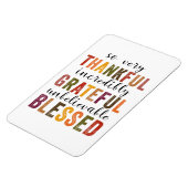 Magnet Flexible Thankful Grateful Blessed Thanksgiving (Côté Gauche)