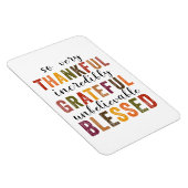 Magnet Flexible Thankful Grateful Blessed Thanksgiving (Côté Droit)