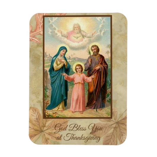 Magnet Flexible Thanksgiving Sainte Famille Jésus Marie St Joseph (Vertical)