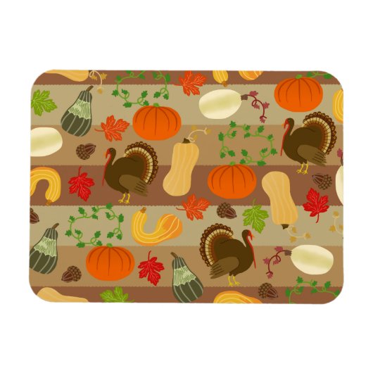 Magnet Flexible Thanksgiving Turkey (Horizontal)