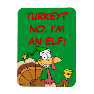 Magnet Flexible Thanksgiving Turquie Drôle déguisement pour Noël