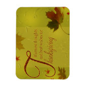 Magnet Flexible Thanksgiving veut typographie Feuilles (Vertical)
