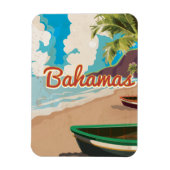 Magnet Flexible The Bahamas vintage Travel Poster. (Vertical)