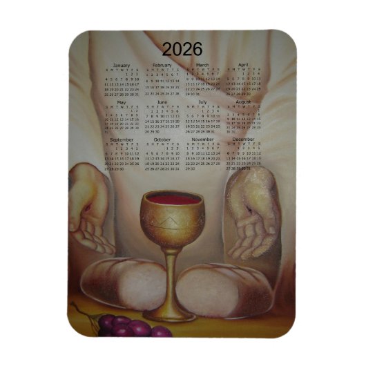 Magnet Flexible The Bread of Life: Holy Eucharist 2026 Calendar (Vertical)