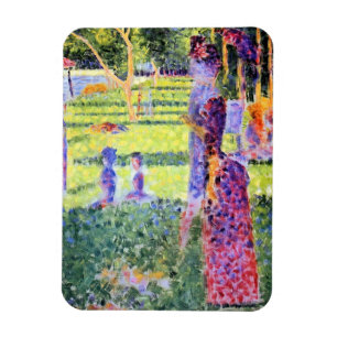 Magnet Flexible The Couple by Georges Seurat, Vintage Pointillism