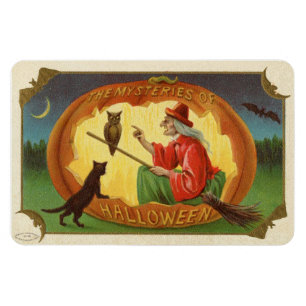 Magnet Flexible The Mysteries of Halloween Witch Vintage
