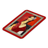 Magnet Flexible The Red Fan (based on Modigliani's painting) (Côté Gauche)