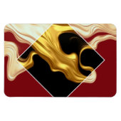 Magnet Flexible The Royal Flow Photo Magnet: Regal Crimson & Gold  (Horizontal)