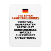 Magnet Flexible The Seven Basic Food Groups Funny German (Vertical)