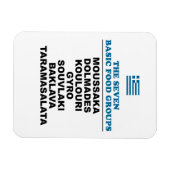 Magnet Flexible The Seven Basic Food Groups Funny Greek (Horizontal)