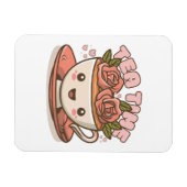 Magnet Flexible Thé Temps Rose Thé Kawaii (Horizontal)