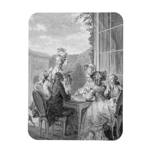 Magnet Flexible The Whist Party, 1783, gravée par Jean Dambrun (Vertical)