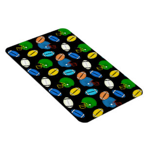 Magnet Flexible Thème de ballons et de casques de football